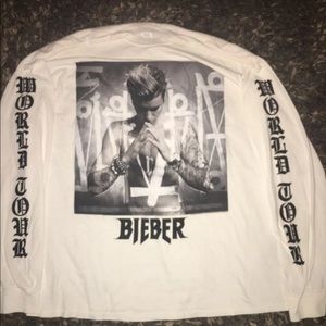 Justin Bieber White LongSleeve XL